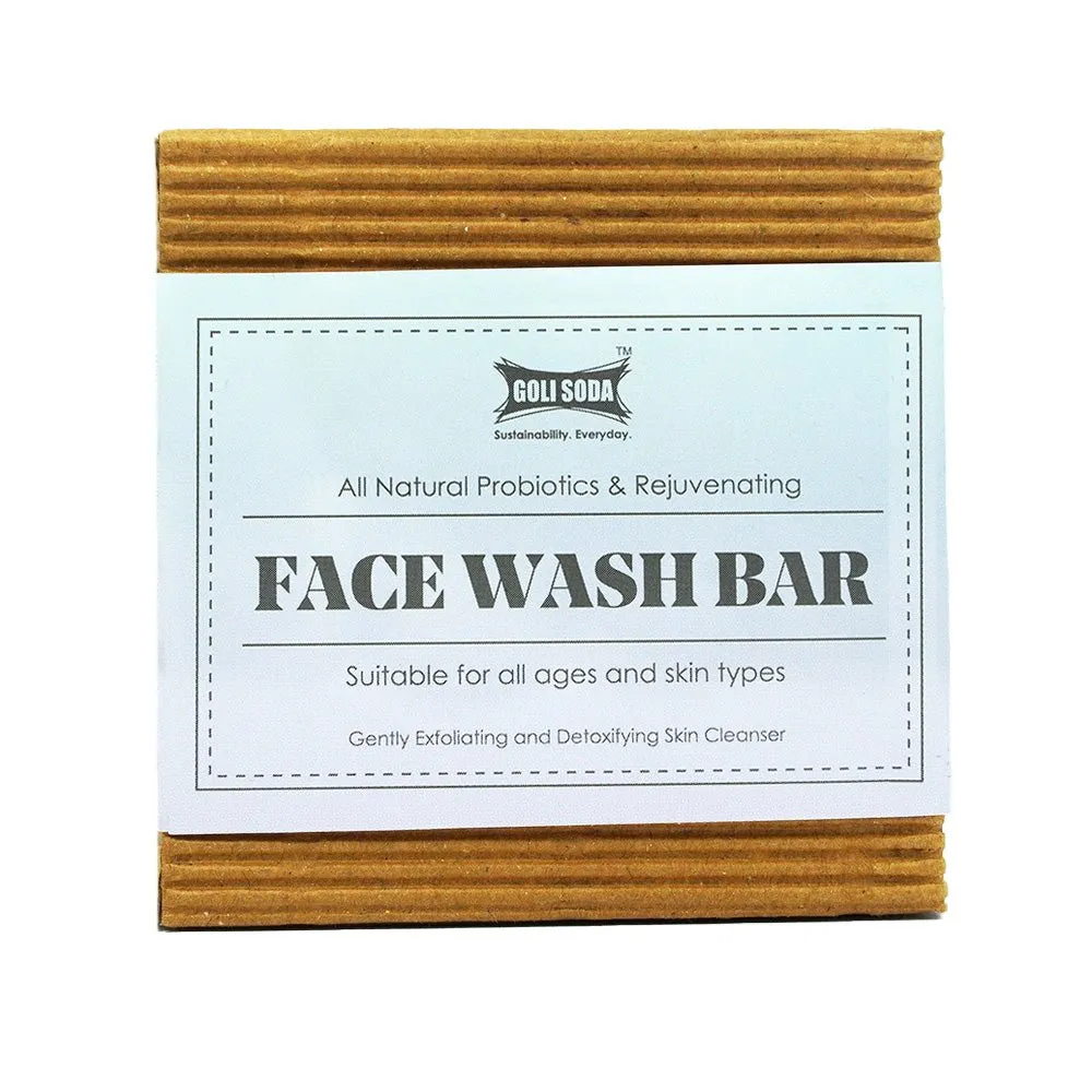 All Natural Probiotics & Rejuvenating Face Wash Bar (Pack of 2)