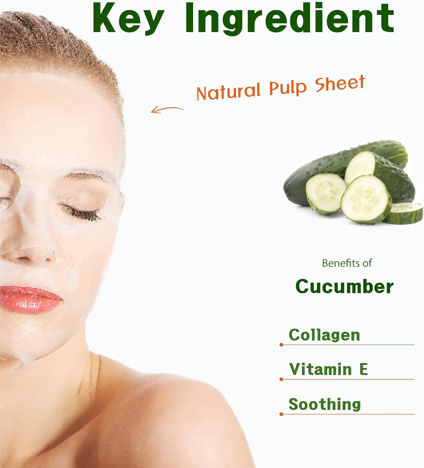 Amirose Purederm Cucumber Collagen Mask