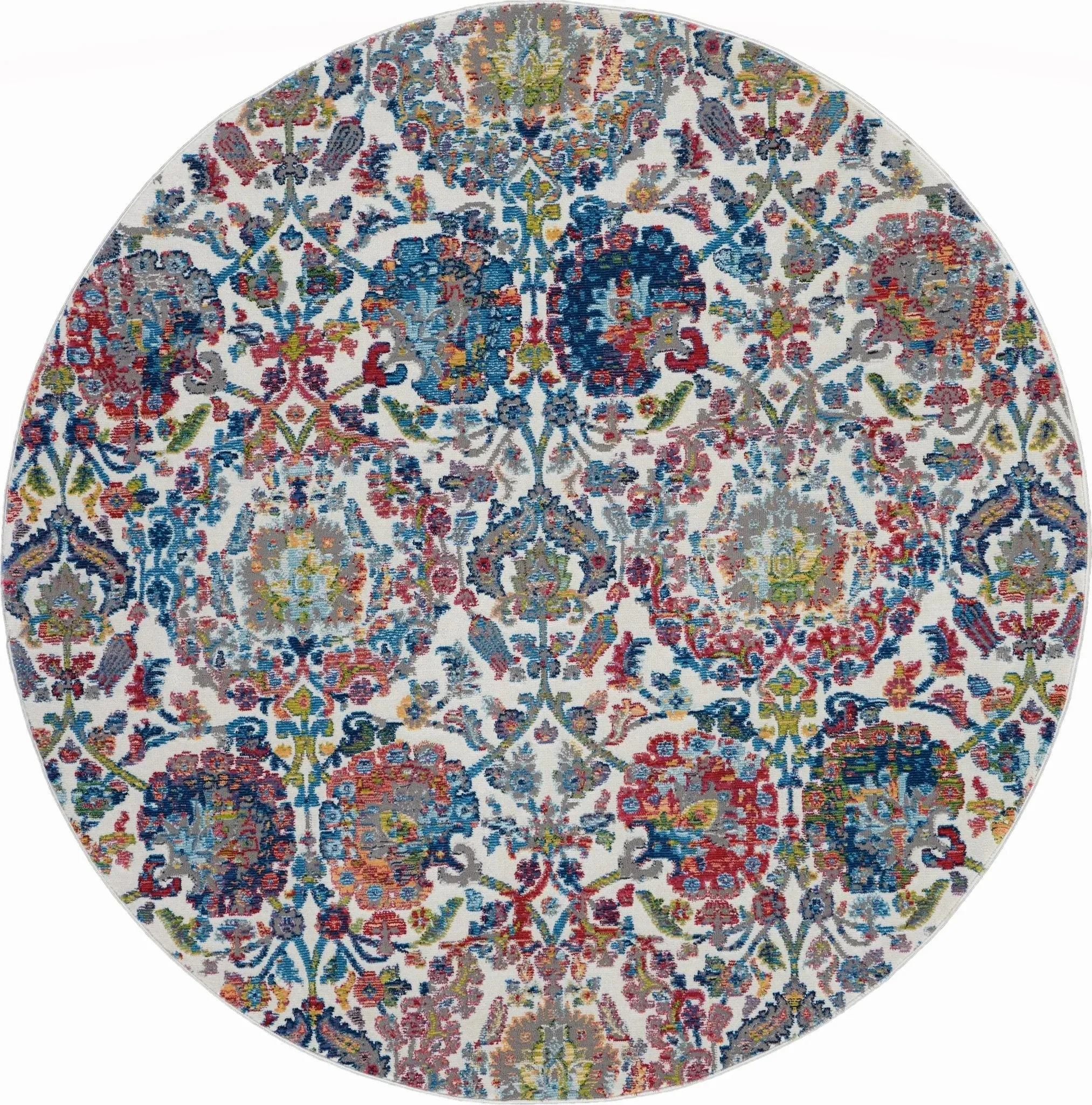 Ankara Global ANR06 Ivory/Blue Rug