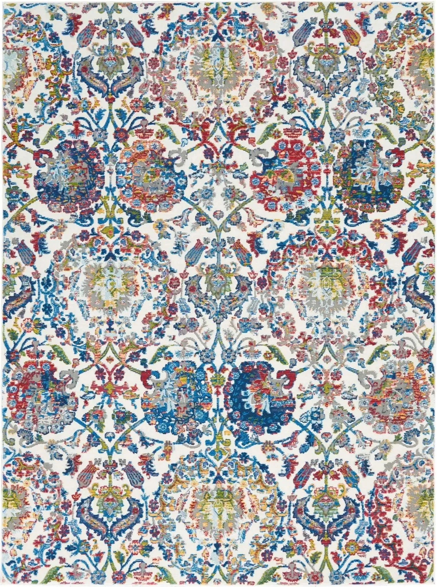 Ankara Global ANR06 Ivory/Blue Rug