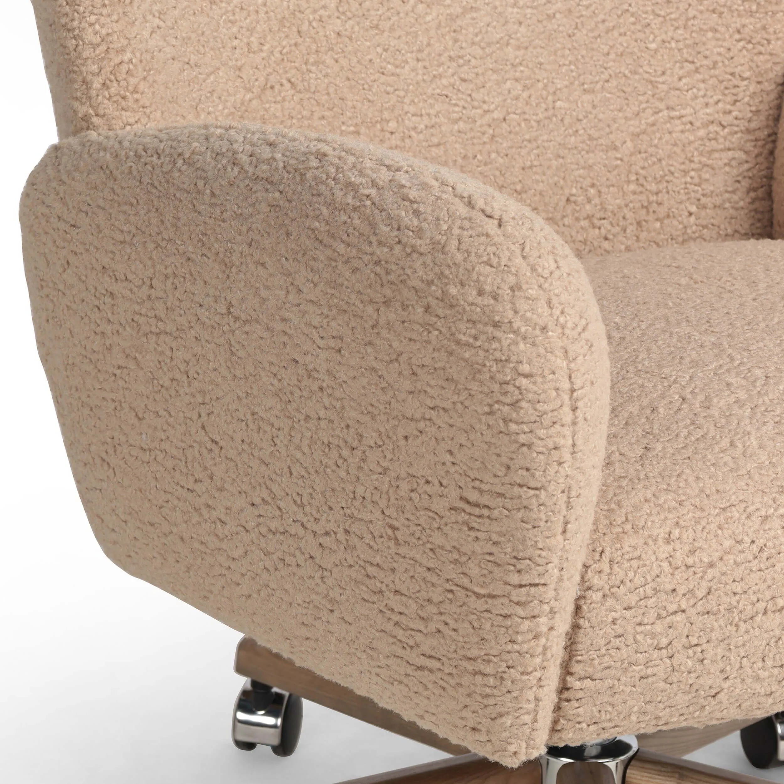 Cade Desk Chair, Sheepskin Camel