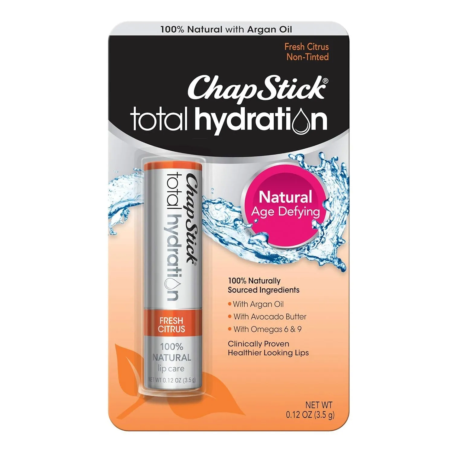 Chap Stick Total Hydration Fresh Citrus Lip Care 0.12oz/ 3.5g