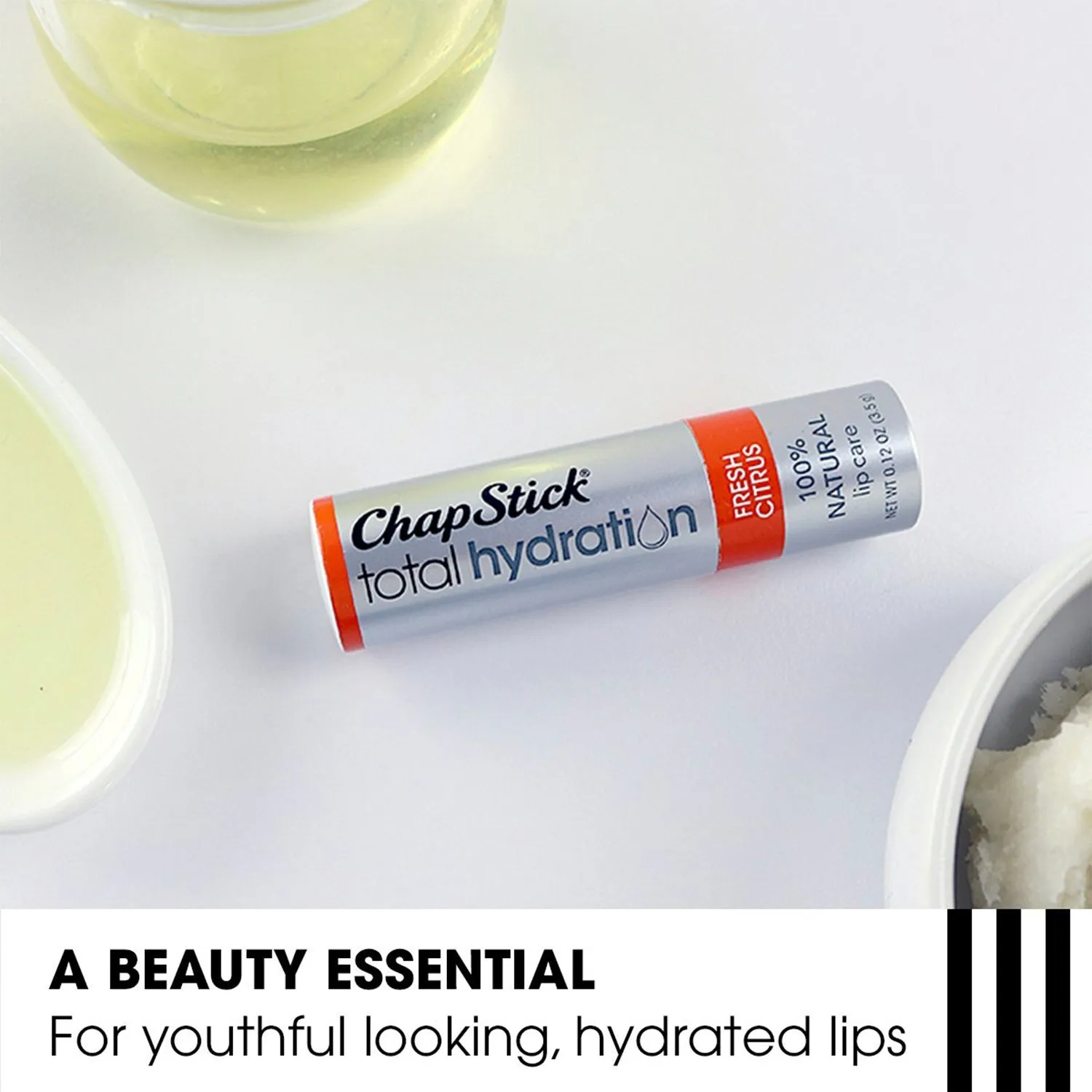 Chap Stick Total Hydration Fresh Citrus Lip Care 0.12oz/ 3.5g