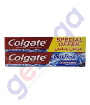 COLGATE MAX FRESH COOL MINT 2X75ML SPECIAL OFFER