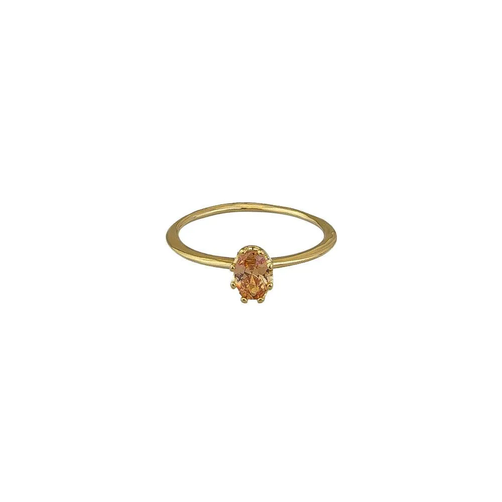 Dora Ring in Peach