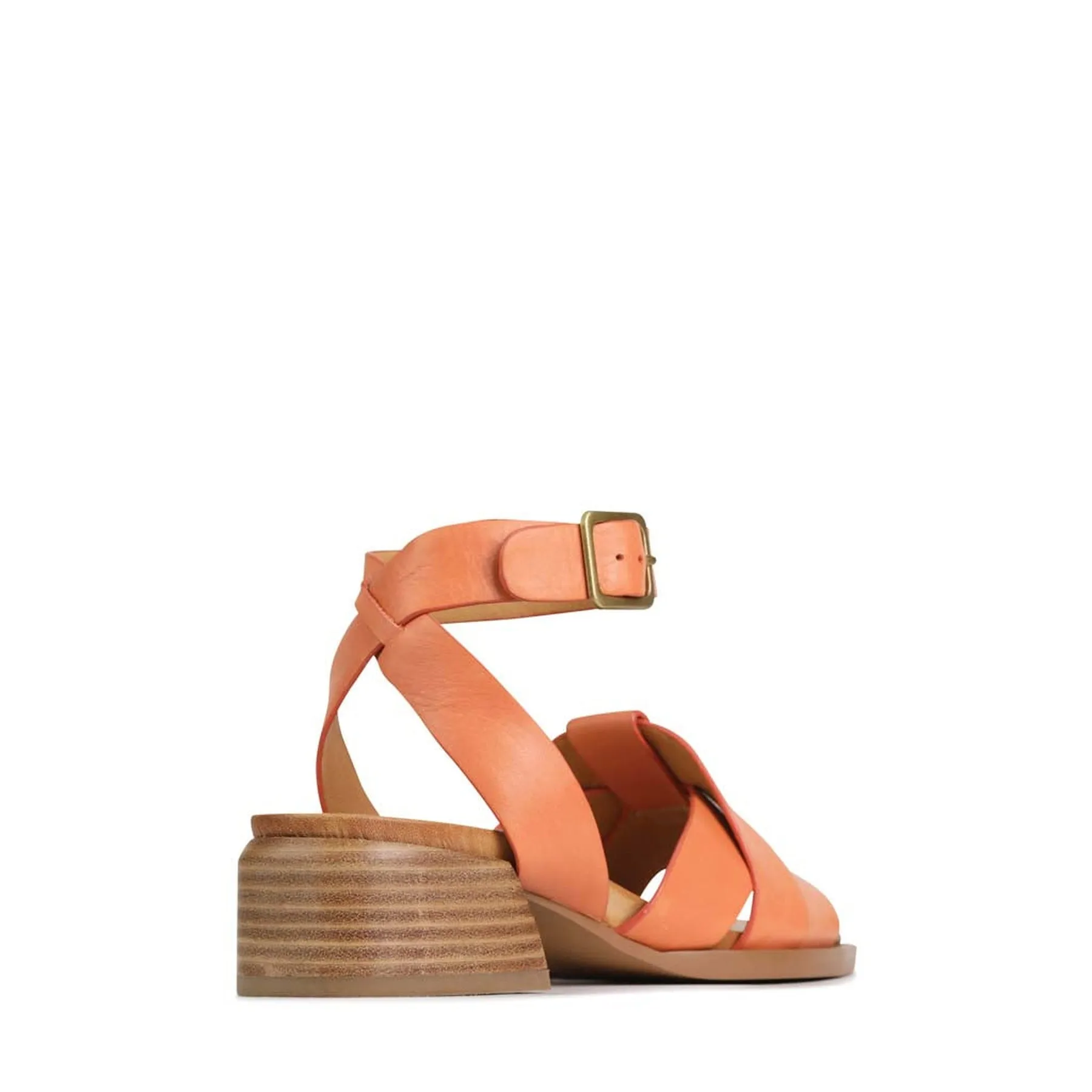 ELSA LEATHER HEEL SANDALS