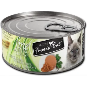 Fussie Cat Fine Dining Mousse Chicken With Pumpkin Wet Cat Food, 2.47-oz