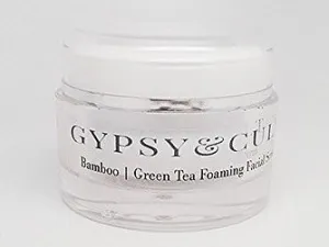 Gypsy & Cult Organic Bamboo & Green Tea Foaming Facial Scrub 1.7 Oz.  100% Natural