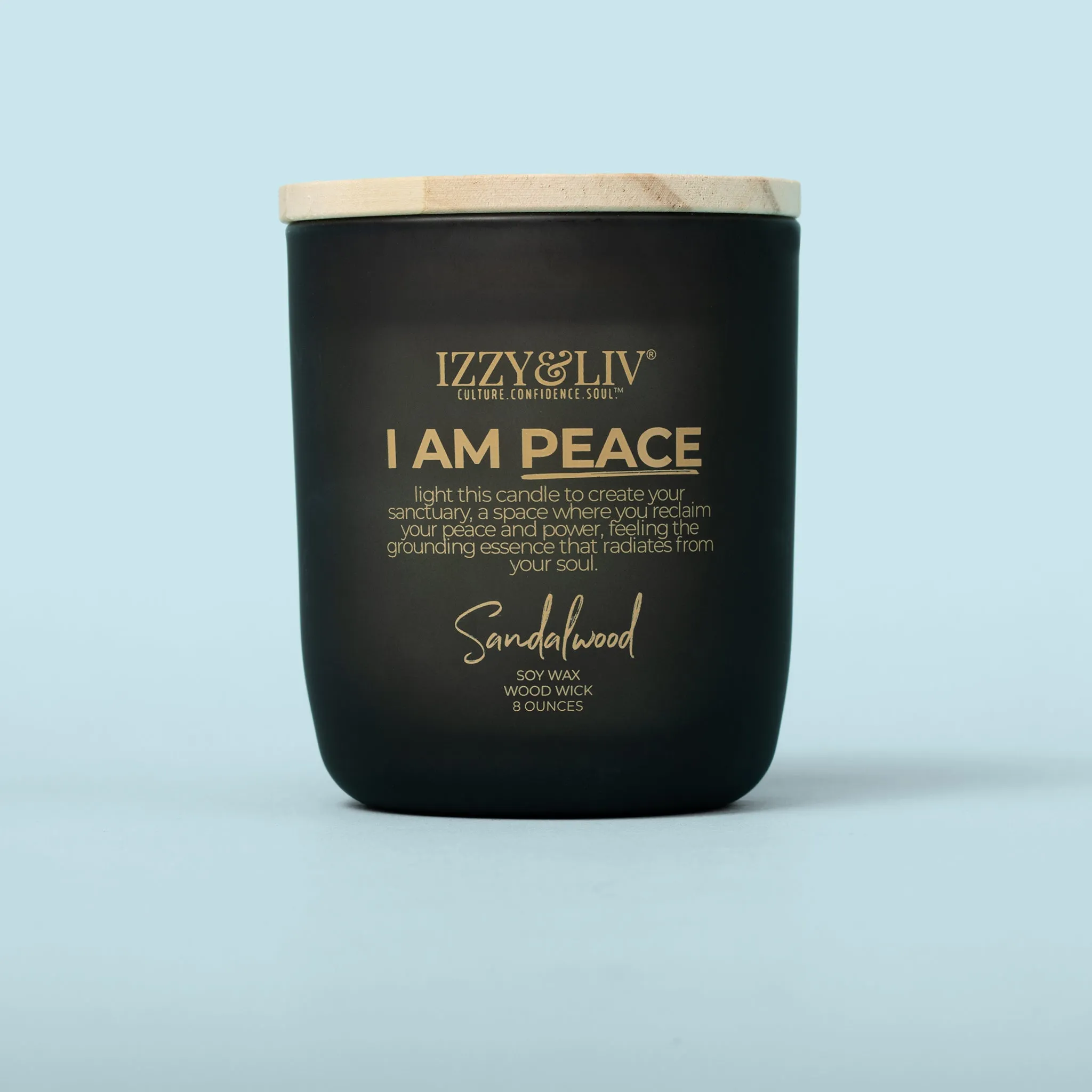 I AM PEACE Sandalwood Soy Candle