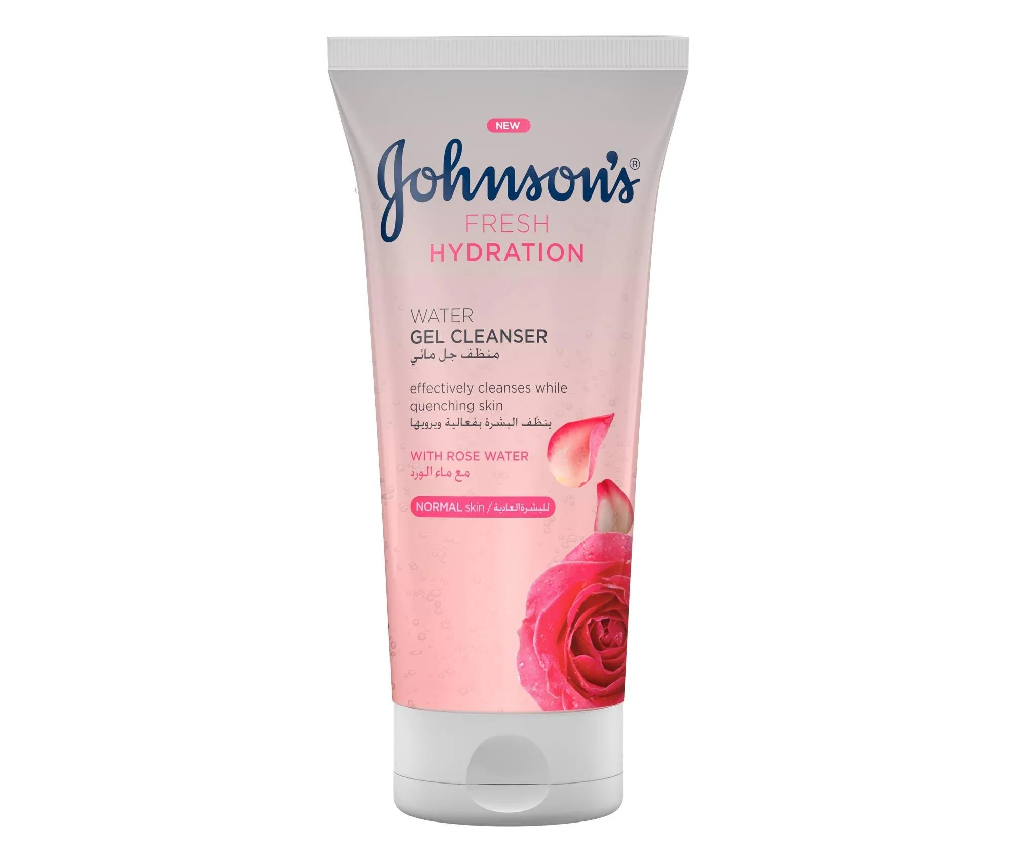 JOHNSONS FRESH HYDRATION WATER GEL CLEANSER WITH ROSE WATER