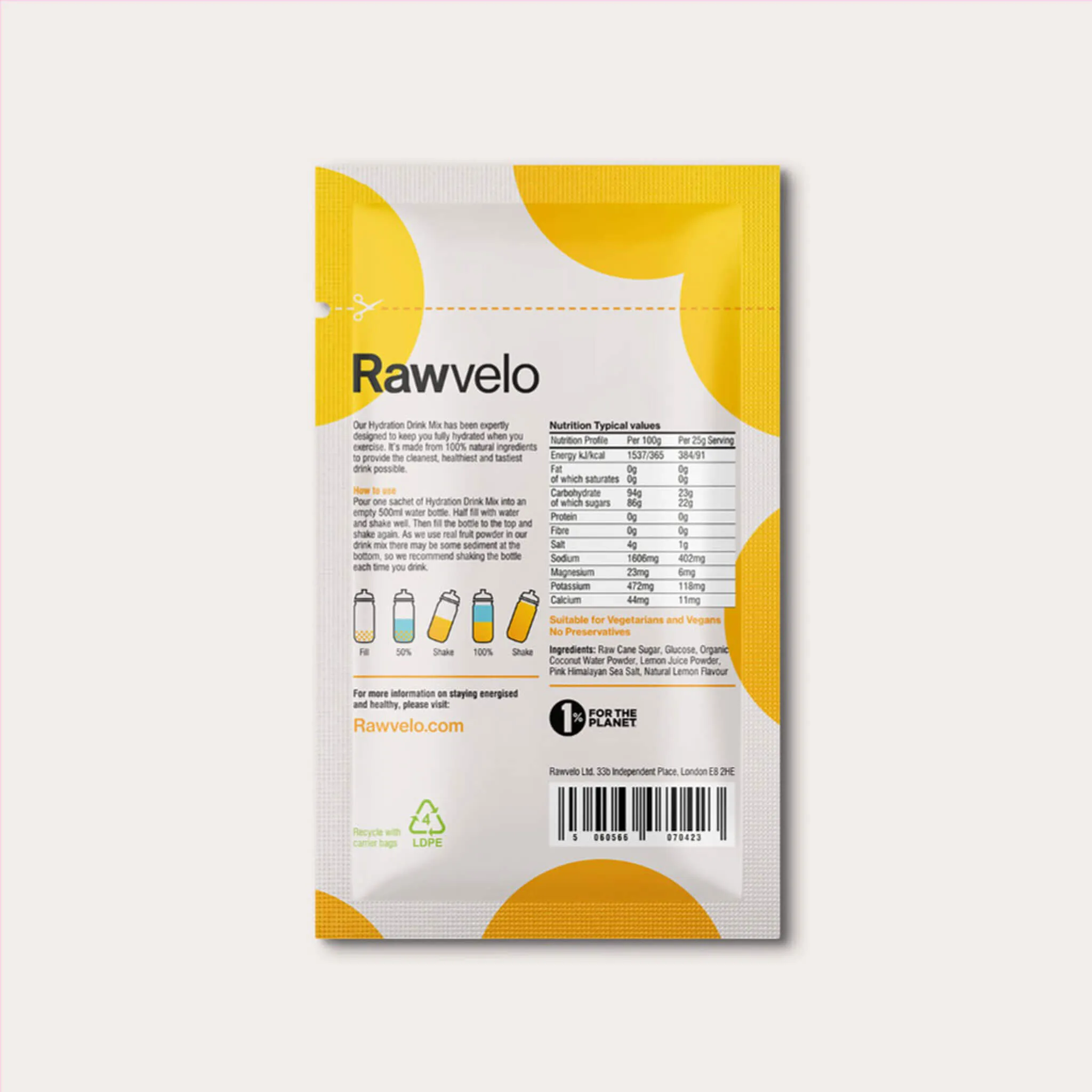 Rawvelo | Hydration Drink Mix - Lemon