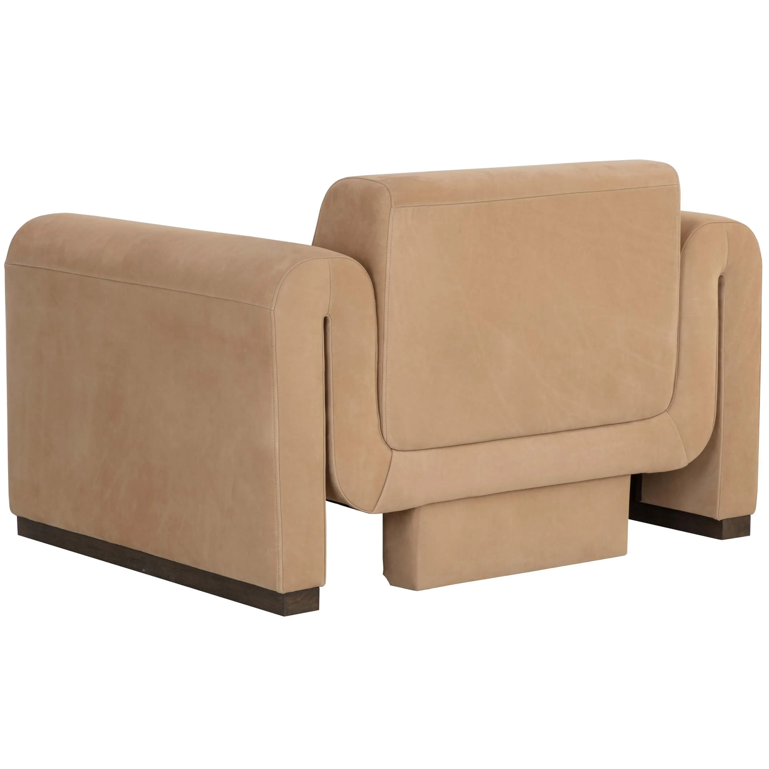 Romer Leather Chair, Nubuck Tan