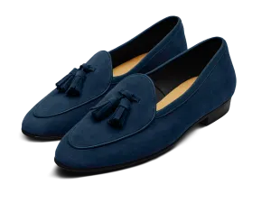 Sagan Classic Tassel Loafers in Lazuli Navy Asteria Suede