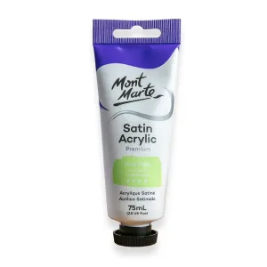 Satin Acrylic Paint Premium 75ml (2.5 US fl.oz) Tube - Yellow Green