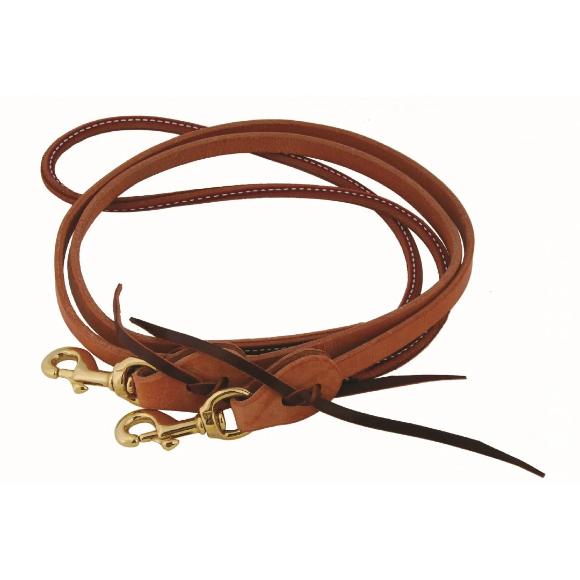 Western Rawhide Signature Rolled Latigo Barrel Reins