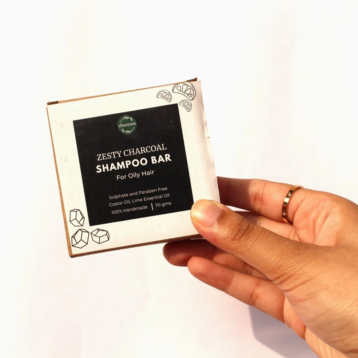 Zesty Charcoal All Natural Sulphate Free Shampoo Bar for Oily Hair